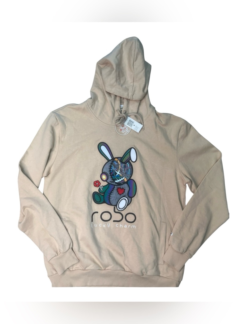 Bkys bunny hoodie ROSO "Lucky Charm" Bunny Patch Hoodie - Beige
